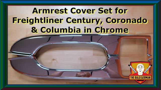 Armrest Cover Set for Freightliner Century, Coronado and Columbia in Chrome