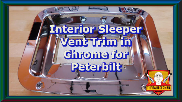 Interior Sleeper Vent Trim for 2006+ Peterbilt in Chrome