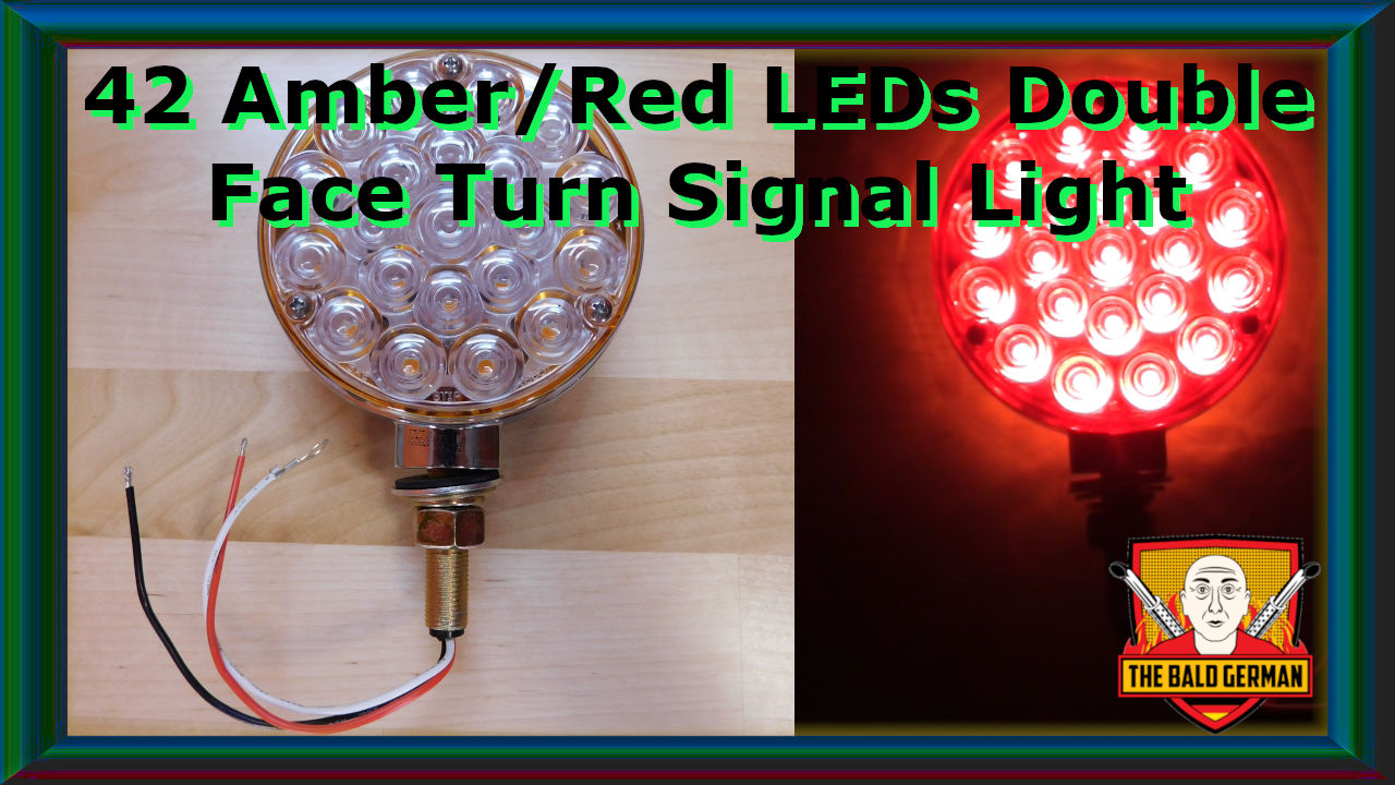 42 Amber/Red LEDs Double Face Stop Turn Signal Light