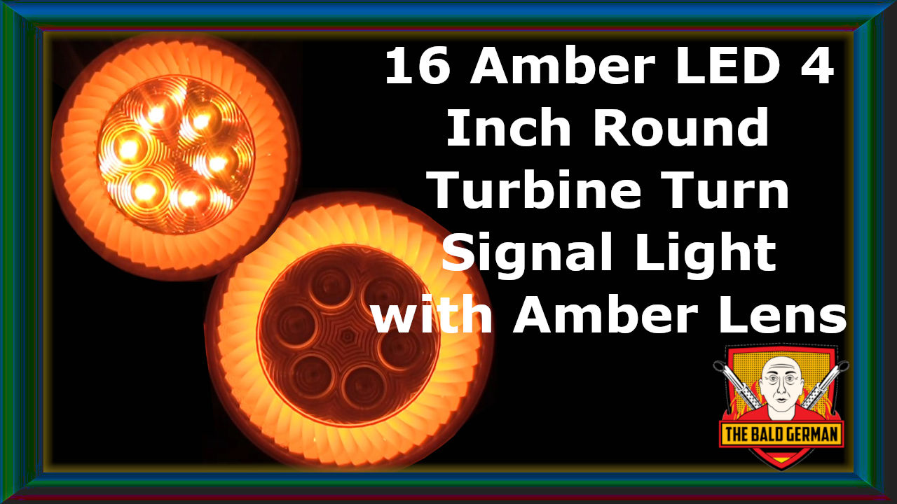 16 LED 4 Inch Round Turbine Double Function Turn Signal Light