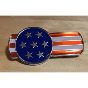 Chrome Hood Emblem for Kenworth T680 and T880 with USA Flag